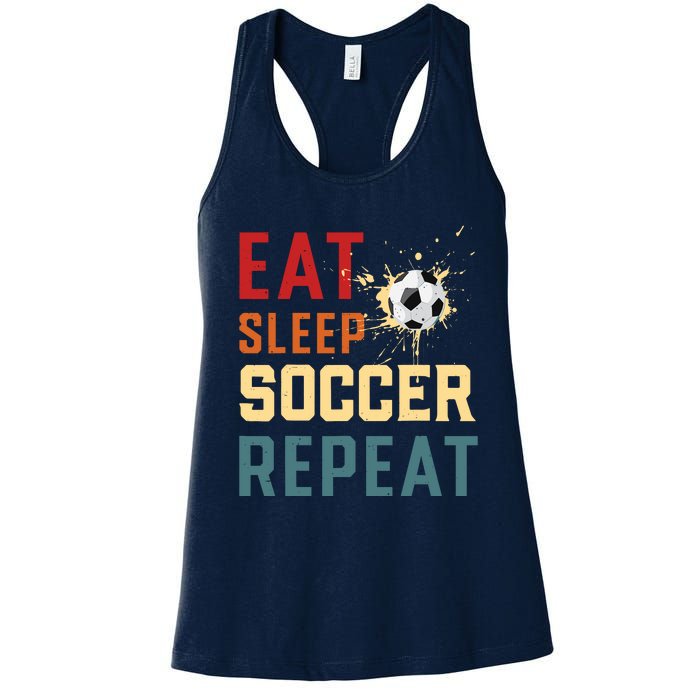 Eat Sleep Soccer Repeat Soccer Gifts For Boy Women's Racerback Tank