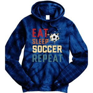 Eat Sleep Soccer Repeat Soccer Gifts For Boy Tie Dye Hoodie