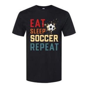 Eat Sleep Soccer Repeat Soccer Gifts For Boy Softstyle CVC T-Shirt