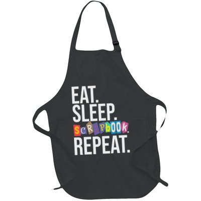 Eat Sleep Scrapbook Repeat Scrapbooker Scrapbooking Lover Full-Length Apron With Pockets