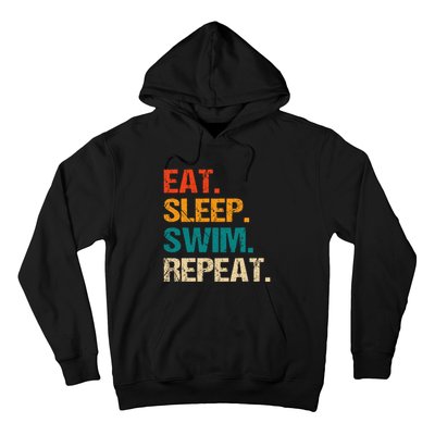 Eat Sleep Swim Repeat Swimmer Hoodie