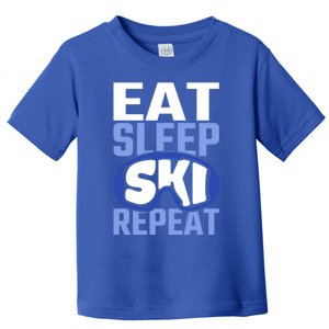 Eat Sleep Ski Repeat Ski Lover Gift Toddler T-Shirt