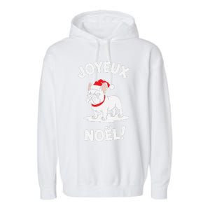 English Springer Spaniel Dog Joyeux NoëL Christmas Garment-Dyed Fleece Hoodie