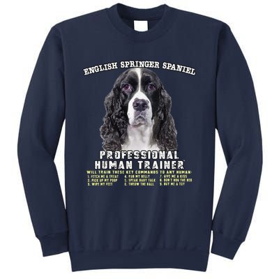 English Springer Spaniel Black Professional Human Trainer Cute Dog Sweatshirt