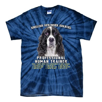 English Springer Spaniel Black Professional Human Trainer Cute Dog Tie-Dye T-Shirt