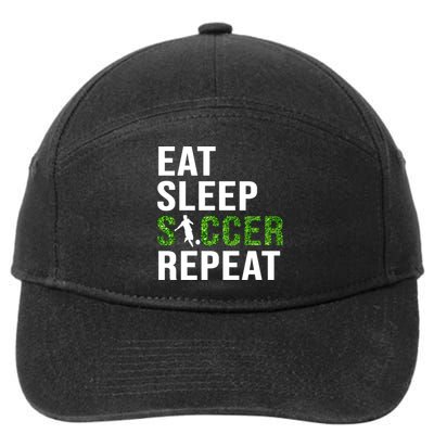 Eat Sleep Soccer Repeat Soccer Player Sport Teams Gift 7-Panel Snapback Hat