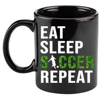 Eat Sleep Soccer Repeat Soccer Player Sport Teams Gift 11oz C Handle Ceramic Mug