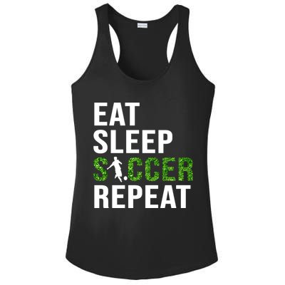 Eat Sleep Soccer Repeat Soccer Player Sport Teams Gift Ladies PosiCharge Competitor Racerback Tank
