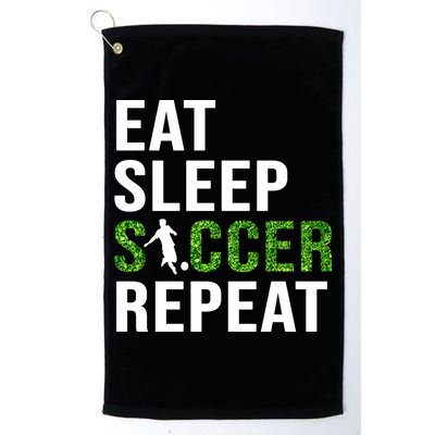 Eat Sleep Soccer Repeat Soccer Player Sport Teams Gift Golf Towel