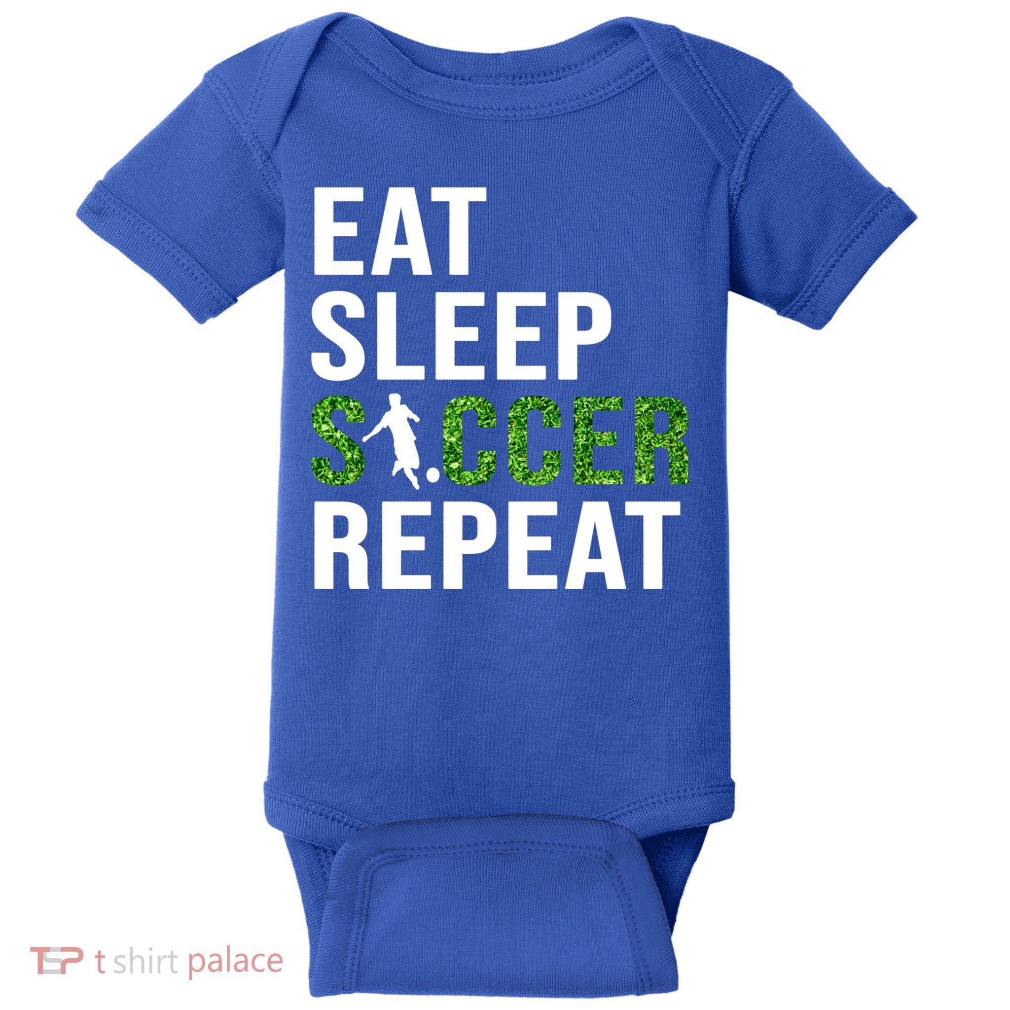 Eat Sleep Soccer Repeat Soccer Player Sport Teams Gift Baby Bodysuit