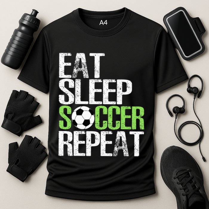 Eat Sleep Soccer Repeat Cool Sport Player Cooling Performance Crew T-Shirt