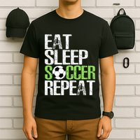 Eat Sleep Soccer Repeat Cool Sport Player T-Shirt
