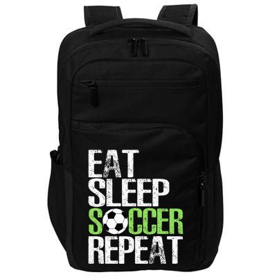 Eat Sleep Soccer Repeat Cool Sport Player Impact Tech Backpack