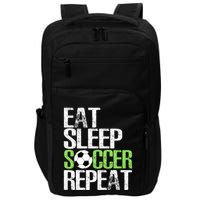 Eat Sleep Soccer Repeat Cool Sport Player Impact Tech Backpack