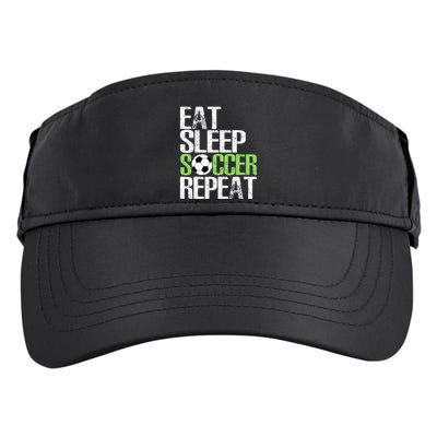 Eat Sleep Soccer Repeat Cool Sport Player Adult Drive Performance Visor