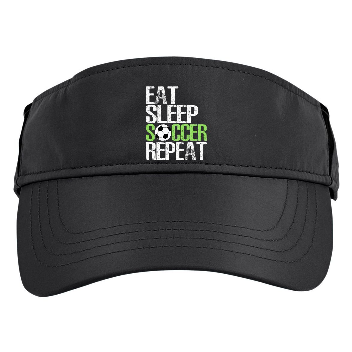 Eat Sleep Soccer Repeat Cool Sport Player Adult Drive Performance Visor