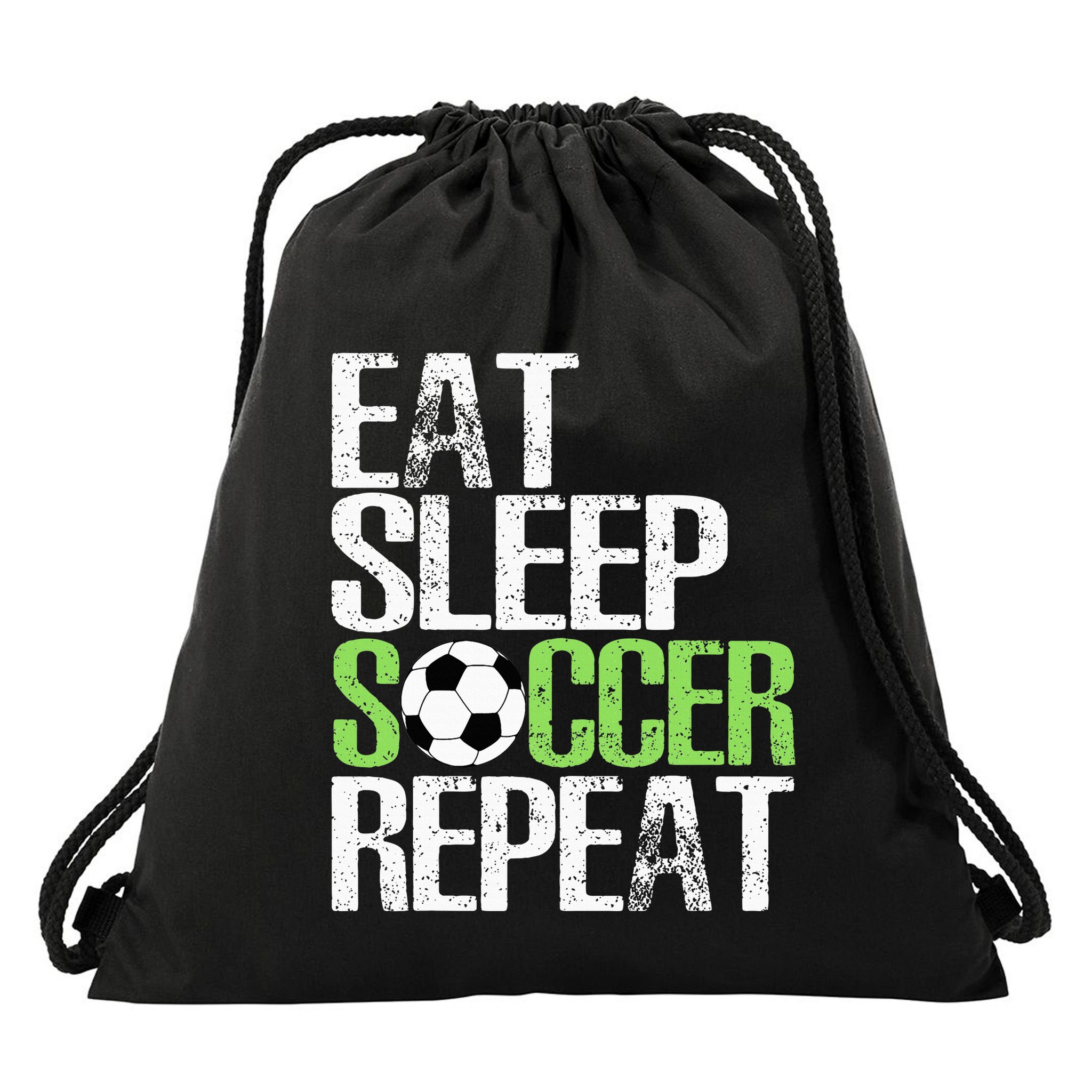 Eat Sleep Soccer Repeat Cool Sport Player Drawstring Bag