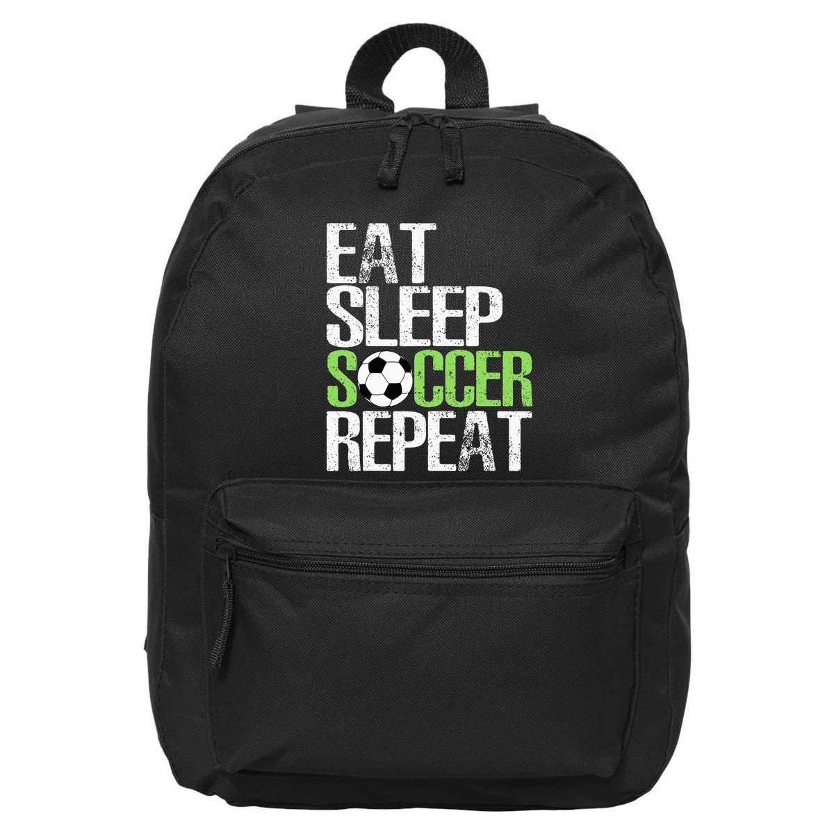 Eat Sleep Soccer Repeat Cool Sport Player 16 in Basic Backpack