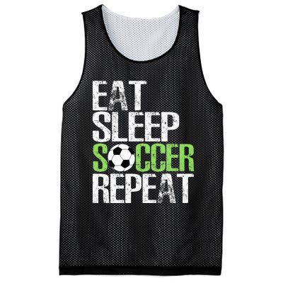 Eat Sleep Soccer Repeat Cool Sport Player Mesh Reversible Basketball Jersey Tank