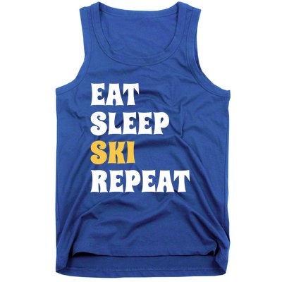 Eat Sleep Ski Repeat Cool Winter Sport Ski Lover Gift Tank Top