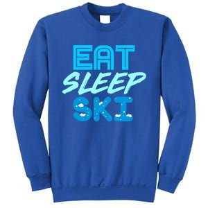 Eat Sleep Ski Funny Quote Skiing Gift Cute Gift Sweatshirt