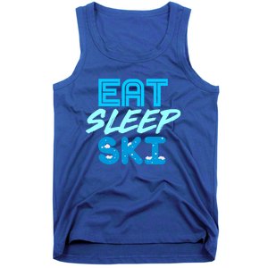 Eat Sleep Ski Funny Quote Skiing Gift Cute Gift Tank Top