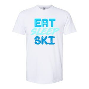 Eat Sleep Ski Funny Quote Skiing Gift Cute Gift Softstyle CVC T-Shirt