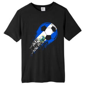 El Salvador Soccer Salvadorian Flag Pride Soccer Player Tall Fusion ChromaSoft Performance T-Shirt