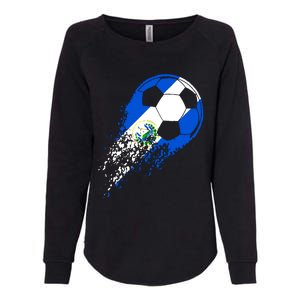 El Salvador Soccer Salvadorian Flag Pride Soccer Player Womens California Wash Sweatshirt