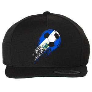 El Salvador Soccer Salvadorian Flag Pride Soccer Player Wool Snapback Cap