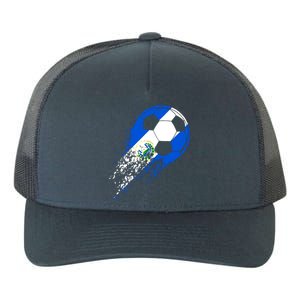 El Salvador Soccer Salvadorian Flag Pride Soccer Player Yupoong Adult 5-Panel Trucker Hat