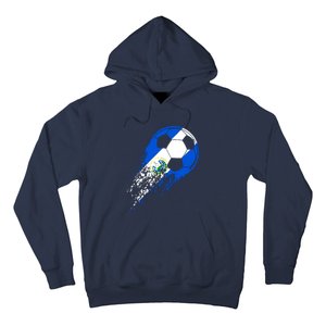 El Salvador Soccer Salvadorian Flag Pride Soccer Player Hoodie