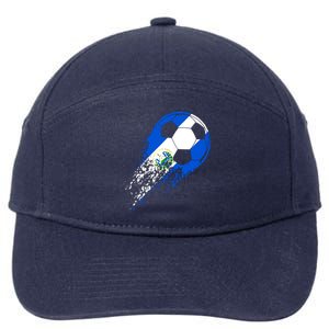 El Salvador Soccer Salvadorian Flag Pride Soccer Player 7-Panel Snapback Hat