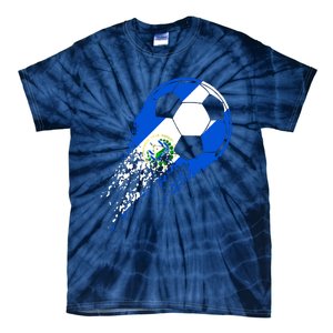 El Salvador Soccer Salvadorian Flag Pride Soccer Player Tie-Dye T-Shirt