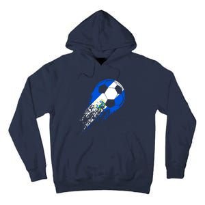 El Salvador Soccer Salvadorian Flag Pride Soccer Player Tall Hoodie