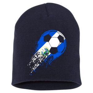 El Salvador Soccer Salvadorian Flag Pride Soccer Player Short Acrylic Beanie