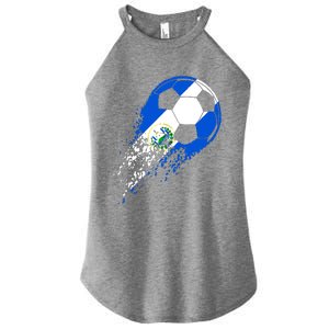 El Salvador Soccer Salvadorian Flag Pride Soccer Player Women's Perfect Tri Rocker Tank