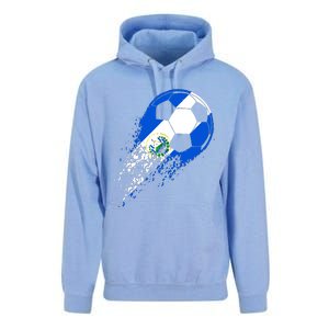 El Salvador Soccer Salvadorian Flag Pride Soccer Player Unisex Surf Hoodie