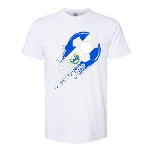 El Salvador Soccer Salvadorian Flag Pride Soccer Player Softstyle CVC T-Shirt