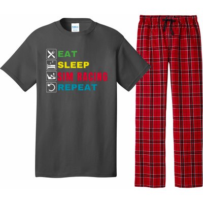 Eat Sleep Sim Racing Repeat Sim Racer Car Racing Sim Race Funny Gaming Esport Pajama Set