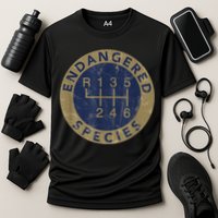 Endangered Species Stick Shift Manual Transmission Drivers Performance Shirt