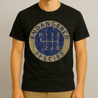 Endangered Species Stick Shift Manual Transmission Drivers T-Shirt