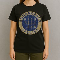 Endangered Species Stick Shift Manual Transmission Drivers T-Shirt