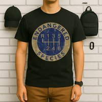 Endangered Species Stick Shift Manual Transmission Drivers T-Shirt