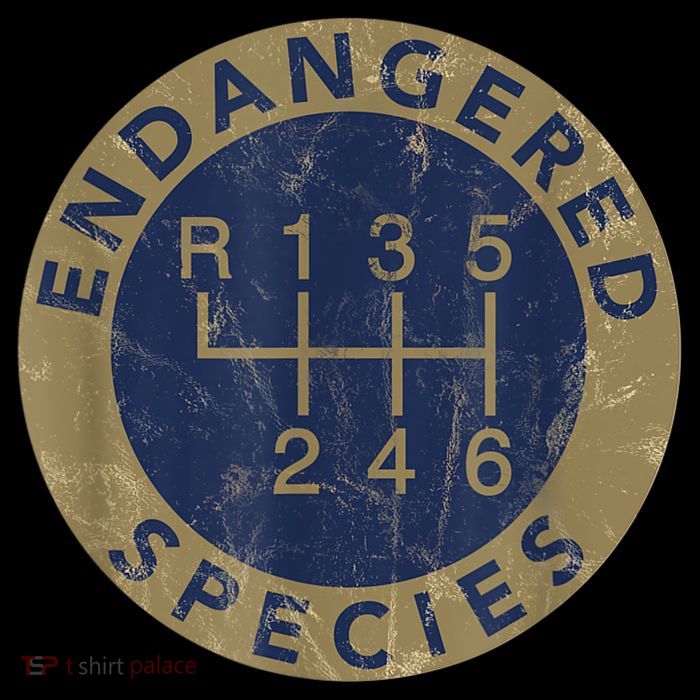 Endangered Species Stick Shift Manual Transmission Drivers Tall T-Shirt