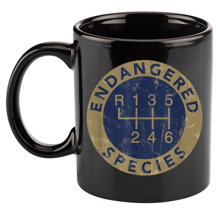 Endangered Species Stick Shift Manual Transmission Drivers 11oz C Handle Ceramic Mug