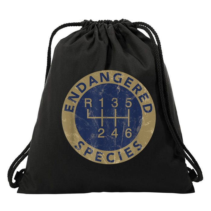 Endangered Species Stick Shift Manual Transmission Drivers Drawstring Bag