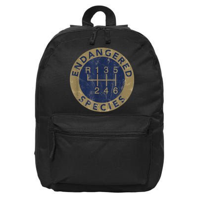 Endangered Species Stick Shift Manual Transmission Drivers 16 in Basic Backpack