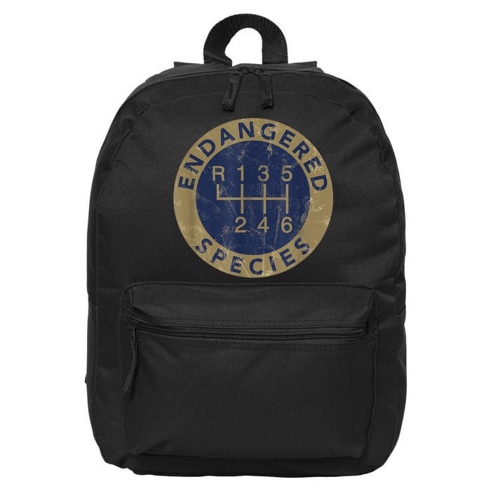 Endangered Species Stick Shift Manual Transmission Drivers 16 in Basic Backpack