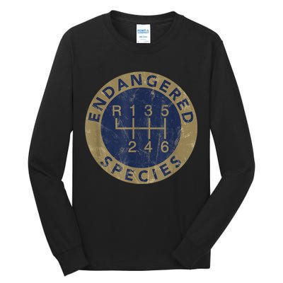 Endangered Species Stick Shift Manual Transmission Drivers Tall Long Sleeve T-Shirt